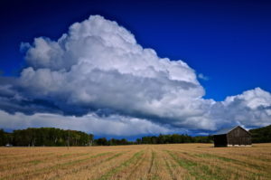 Farm and clouds